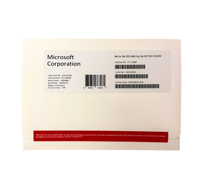 Microsoft Windows Server 2022 Datacenter 64 Bits 16 Cores Dvd