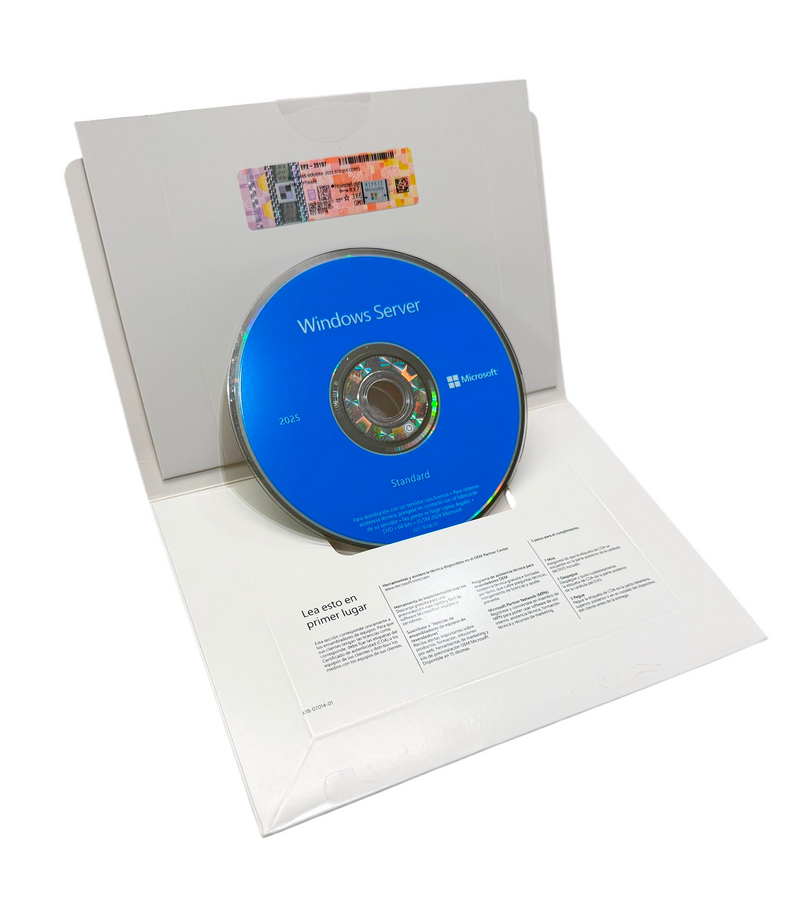 Microsoft Windows Server 2025 Standard 64 Bits 16 Cores Oem Dvd ESPAÑOL