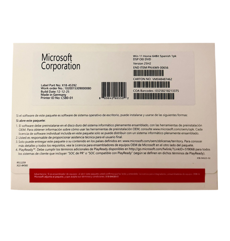 Chave de Licença e DVD de Instalação do Windows 11 Home | Ativação Genuína